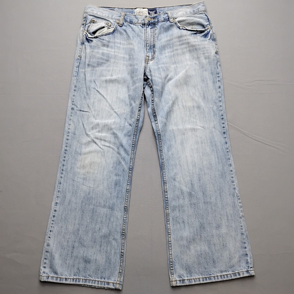 Aeropostale Benton Original Bootcut Jeans Mens 36x32 Light Wash Denim Y2K 2009